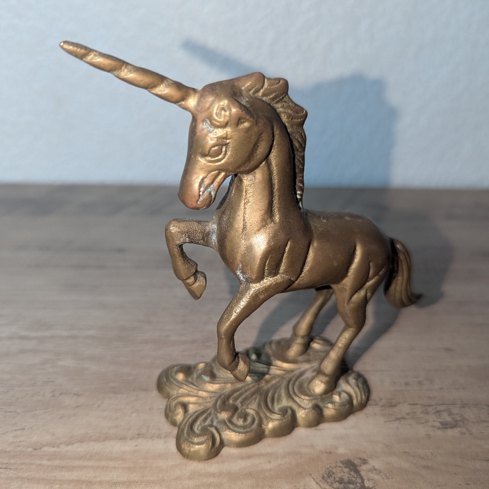 Vintage Solid Brass Unicorn Penco made in Taiwan